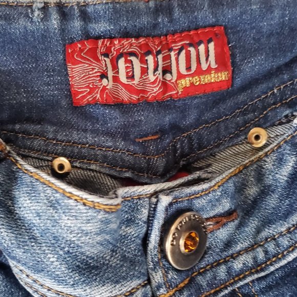 JOU JOU PREMIUM DENIM ANKLE ZIP STUD POCKET SKINNY JEANS - Picture 7 of 7